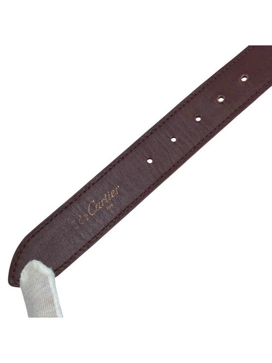 Cartier Must Line Belt Logo Buckle Leather Bordeaux Gold Business Classic main image 5